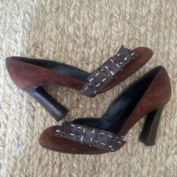 Paco Gil Brown Suede High Heels - Size 7 - Picture 1 of 7